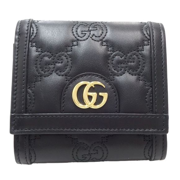 Gucci Handbags - GUCCI Leather Business Card Holder Black 723799 180260
